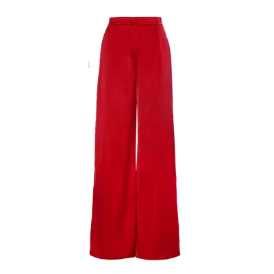 Bluzat Women's Red Straight Trousers