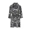 Bluzat Women's Shirt Style Mini Dress With Abstract Print