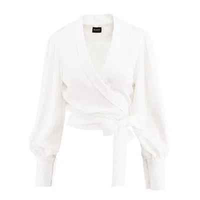 Bluzat Women's White Blouse With Lapels