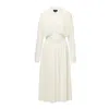 Bluzat Women's White Midi Dress With Button And Corset In White