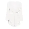 Bluzat Women's White Mini Jumpsuit With Cut-out In White