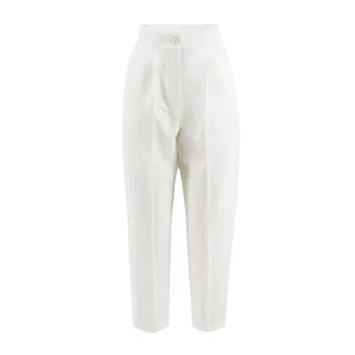 Bluzat Women's White Slim Fit Trousers