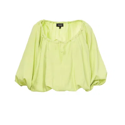 Bluzat Women's Yellow / Orange Lime Linen Flowy Blouse In Yellow/orange