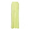 Bluzat Women's Yellow / Orange Lime Linen Wide Leg Trousers In Yellow/orange