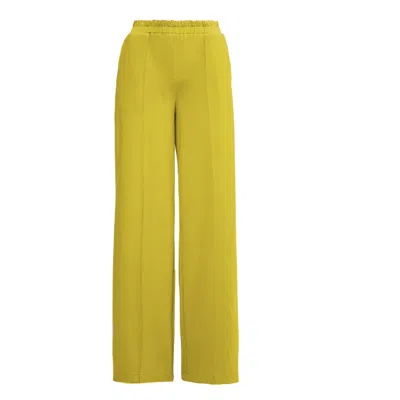 Bluzat Women's Yellow / Orange Lime Wide Leg Trousers In Yellow/orange
