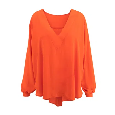 Bluzat Women's Yellow / Orange Neon Orange Blouse In Yellow/orange