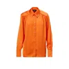 Bluzat Women's Yellow / Orange Orange Shirt With Gathered Detailing In Yellow/orange