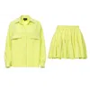 Bluzat Yellow / Orange Lime Matching Set With Blouse And Skirt In Yellow/orange