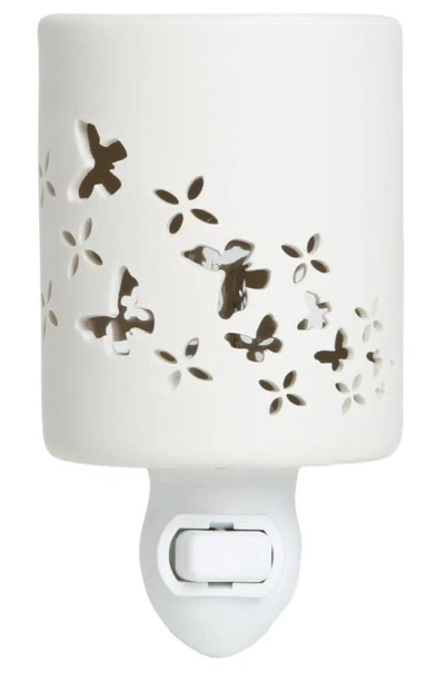Bluzen Butterfly Oil Warmer & Night Light In White