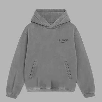Blvck Acid Wash Hoodie In Gray
