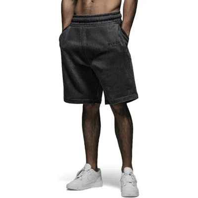 Blvck Acid Wash Shorts In Black