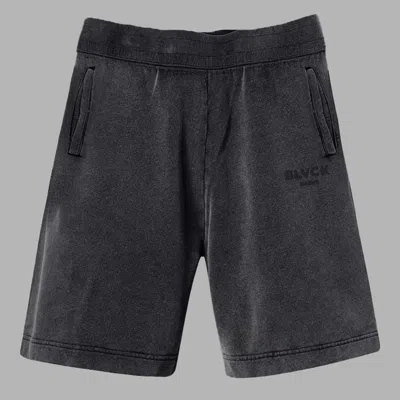 Blvck Acid Wash Shorts In Gray
