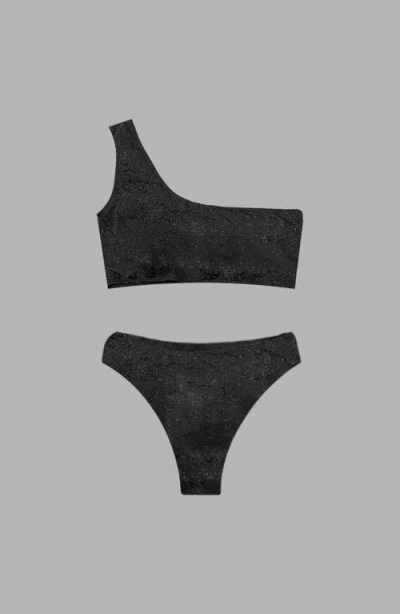 Blvck Glitter Swimsuit In Black