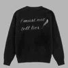Blvck Harry Potter X  ‘i Must Not Tell Lies' Sweater In Black