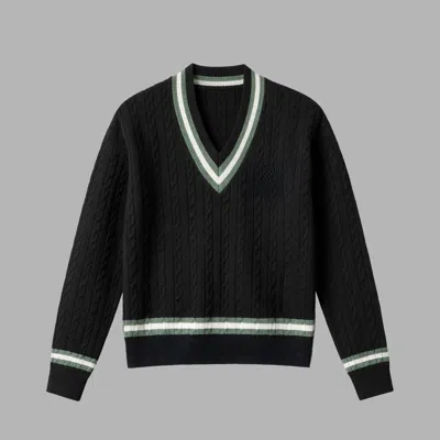 Blvck Knit V-neck Sweater In Black