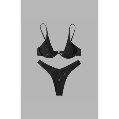 Blvck Monogram Swimsuit In Black
