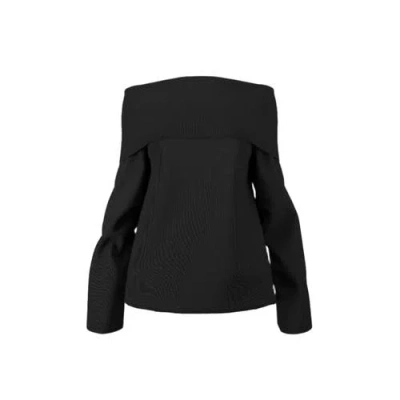 Blvck Paris Blvck Off Shoulder Top In Black