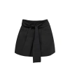 Blvck Paris Blvck Signature Tie-front Skirt In Black
