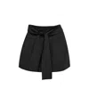 Blvck Paris Blvck Signature Tie-front Skirt In Black