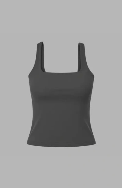 Blvck Tank Top With Built In Bra In Gray