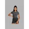 Blvck Tee With Built In Bra In Gray