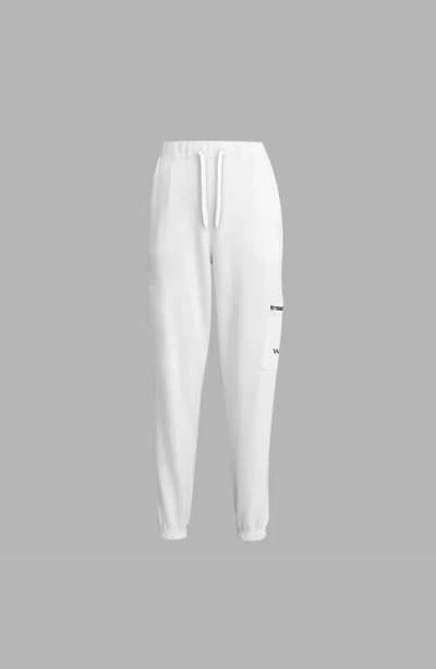 BLVCK BLVCK WHTE ZIP POCKET SWEATPANTS