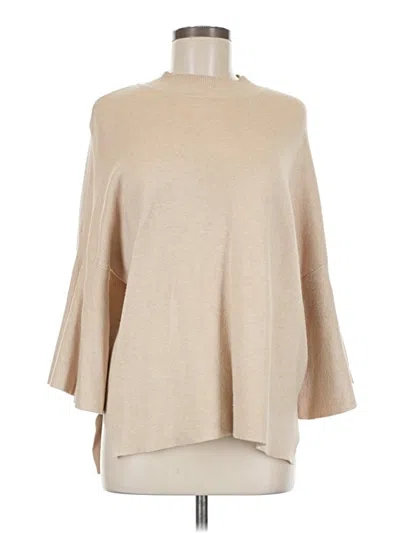 Pre-owned Blvd 3/4 Sleeve Top Tan Turtleneck Tops