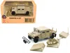 Bm Creations Humvee 4-ct Military Vehicle Desert Tan With Alternative Tops 1/64 Diecast Model Car By Bm