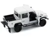 Bm Creations Land Rover Defender 110 Pickup Truck White With Extra Wheels 1/64 Diecast Model Car By