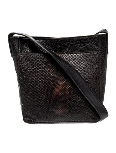 Pre-owned B.may Leather Crossbody Bag In Black