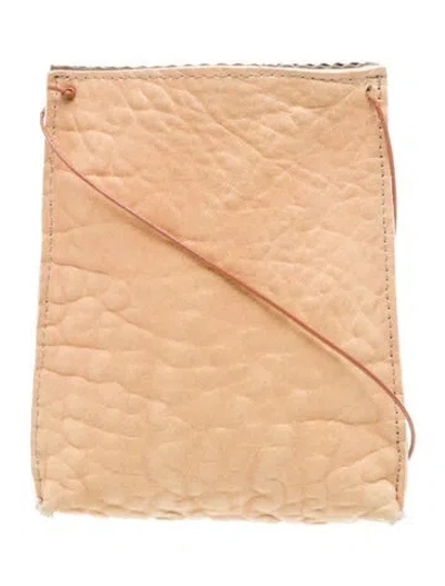 Pre-owned B.may Leather Messenger Bag In Yellow