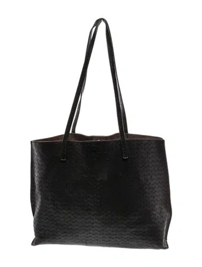Pre-owned B.may Leather Tote In Black