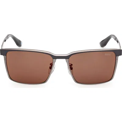 Bmw 57mm Sunglasses In Gray