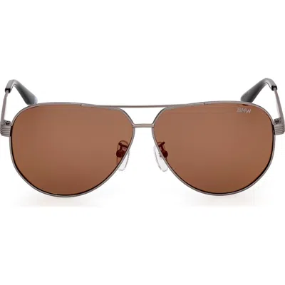 Bmw 60mm Pilot Sunglasses In Gray