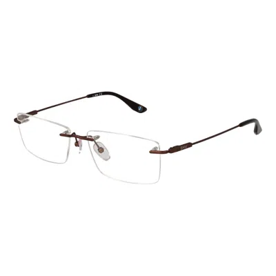 Bmw Brown Men Glasses Frame In Gold