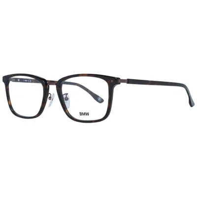 Bmw Brown Men Optical Frames In Animal Print