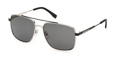 Bmw Bs0044 Polarized 16d Occhiali Da Sole Argentati Per Uomo