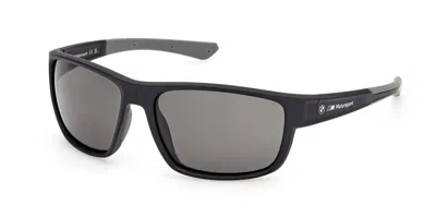 Bmw Bs0046 Polarized 02d Occhiali Da Sole Neri Per Uomo In Black