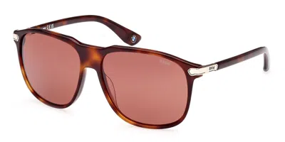 Bmw Bw0036 53u Men's Sunglasses Tortoiseshell Size 58 In Brown