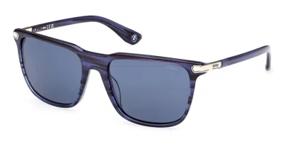 Bmw Bw0037 92v Men's Sunglasses Blue Size 56