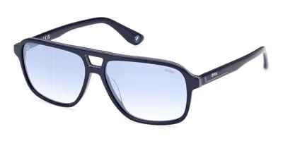 Bmw Bw0039 92w Men's Sunglasses Blue Size 58 In Pink