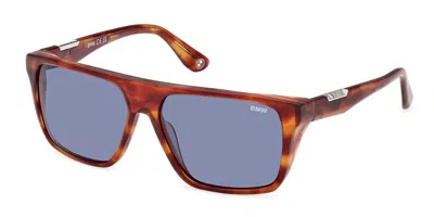 Bmw Bw0040-h 54v Men's Sunglasses Tortoiseshell Size 57 In Brown