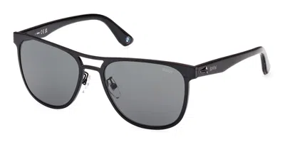 Bmw Bw0042-h Polarized 02r Men's Sunglasses Black Size 56