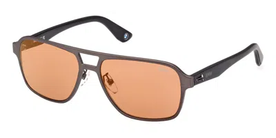 Bmw Bw0043-h 09u Men's Sunglasses Gunmetal Size 57 In Gray