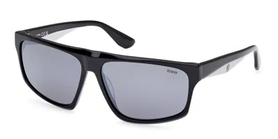 Bmw Bw0051-h Polarized 02c Men's Sunglasses Black Size 61