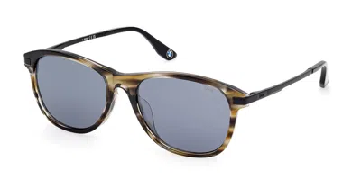 Bmw Bw0060-h 45c Men's Sunglasses Brown Size 54 In Blue