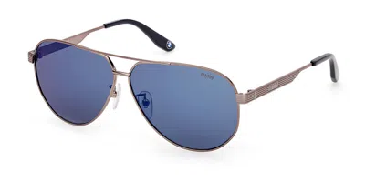 Bmw Bw0061-h 38v Occhiali Da Sole Marroni Per Uomo