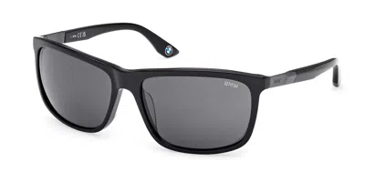 Bmw Bw0065-h Polarized 01a Occhiali Da Sole Neri Per Uomo In Black