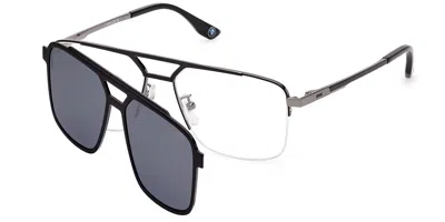Bmw Bw5085-h With Clip-on 008 Occhiali Da Vista Neri Per Uomo (solo Montatura)