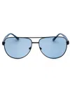 Bmw Metal Rectangular Men's Sunglasses In Blue